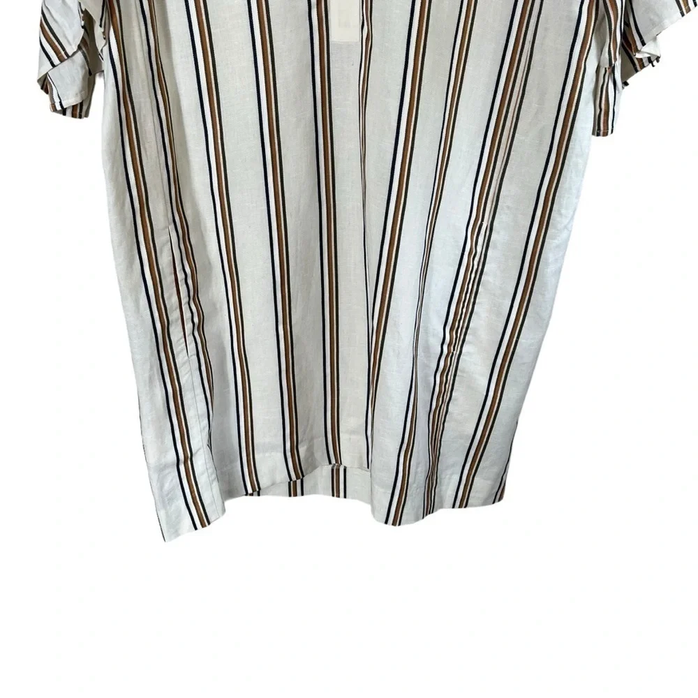 WHISTLES UK Margarita Striped Linen Tunic‎ Dress NWOT
